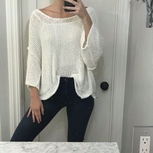 FREE PEOPLE White knit sweater